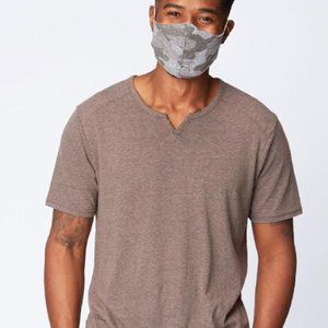 Threads 4 Thought, Heather SS Notch Neck Knit C, COBBLESTONE, M Tall, Men's